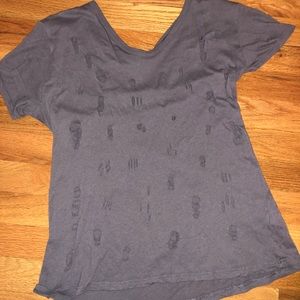Distressed Grey Top
